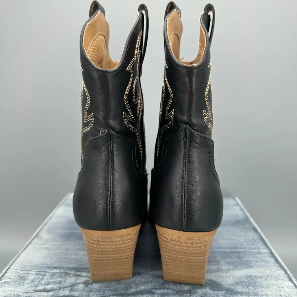 Soda Women’s Blazing-S Western Boots Black Size 7.5